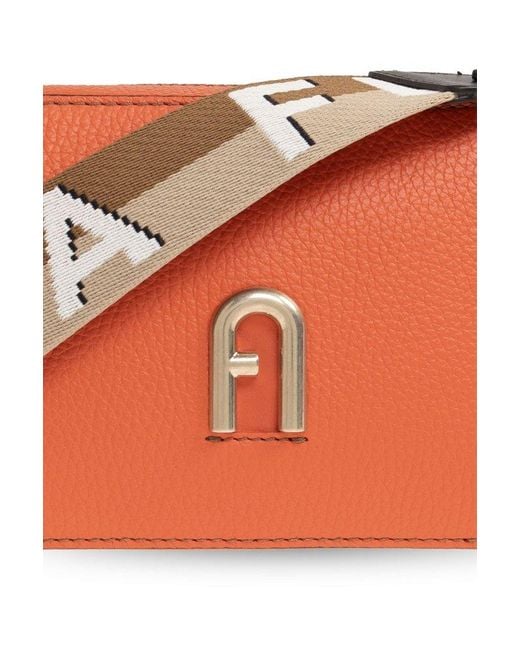 Furla Orange 'primula Mini' Shoulder Bag,