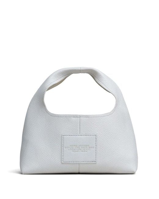 Marc Jacobs Gray Logo Debossed Mini Top Handle Bag