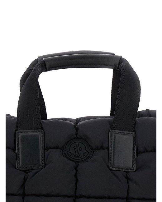 Moncler Black Logo Patch Mini Caradoc Tote Bag