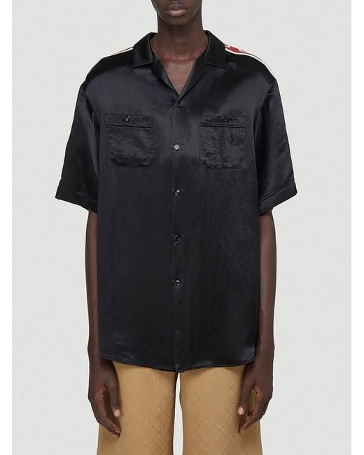 Gucci Black Acetate Oversize Bowling Shirt for men