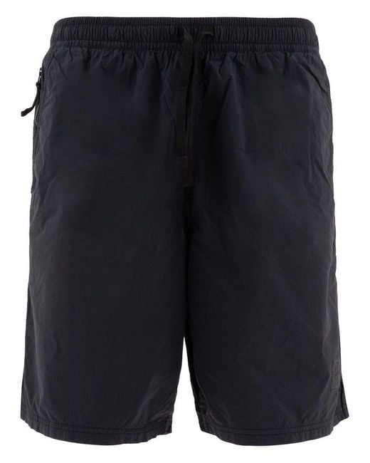 Stone Island Blue Ghost Straight-Leg Shorts for men