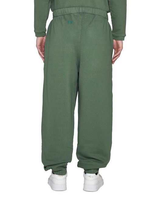 ERL Green Tapered-leg Elasticated Waistband Track Pants for men