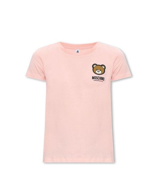 Moschino Pink T-shirt With Logo