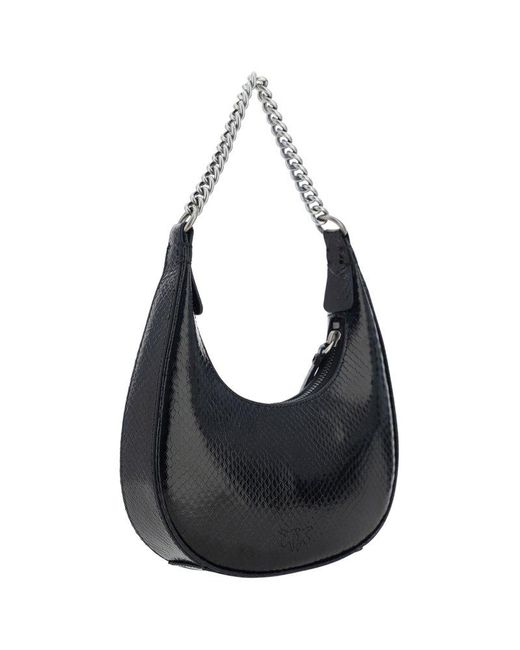 Pinko Hobo Mini Brioche Shoulder Bag in Black | Lyst