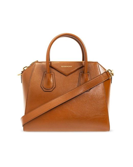 Givenchy Brown Antigona Small Top Handle Bag