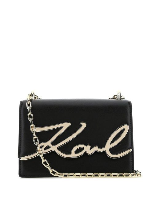 Karl Lagerfeld Black K/signature Smalle Shoulder Bag