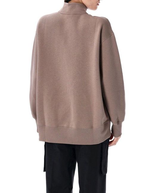 Nike Gray Oversized 1/4-Zip Sweatshirt