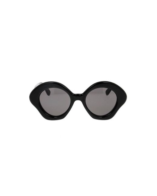Loewe Black Curvy Cat Eye Frame Sunglasses