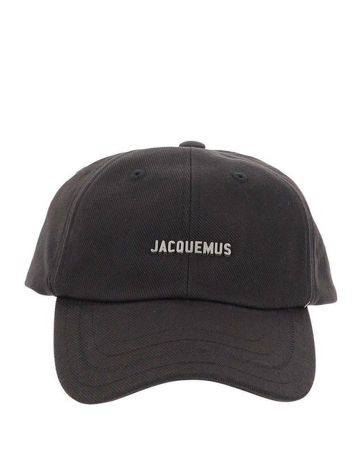 Jacquemus Black Logo Lettering Baseball Cap