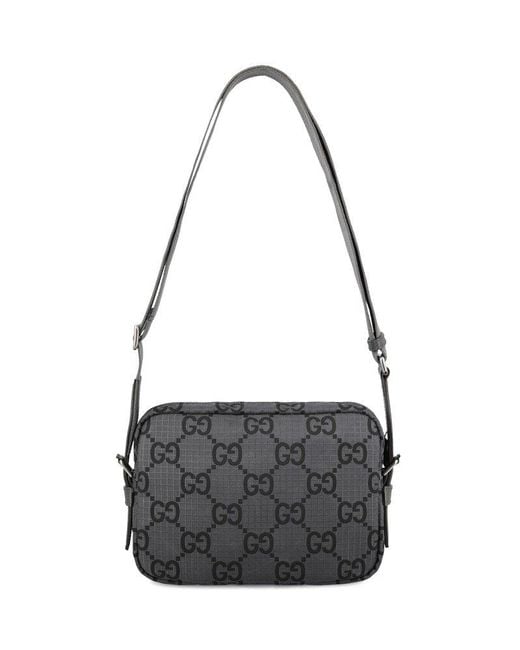 Gucci Gray Medium GG Ripstop Crossbody Bag for men