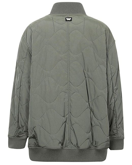 Weekend by Maxmara Green Classic Quilted Bomber Jacket