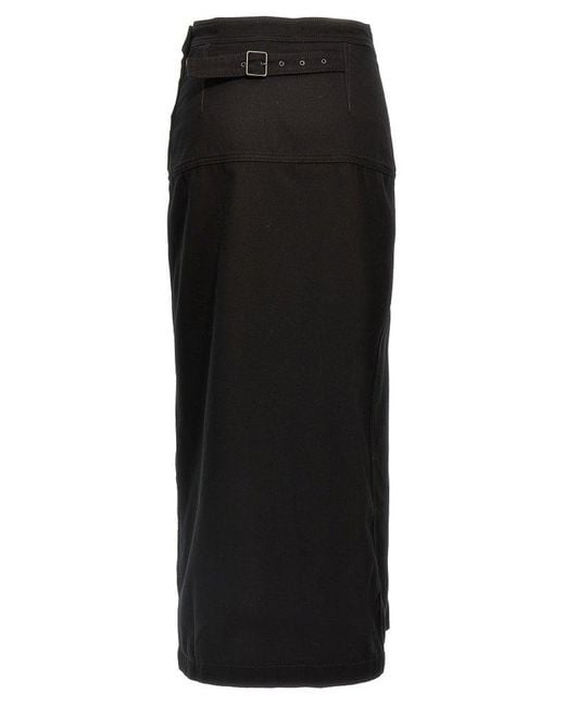 Lemaire Black 'Asymmetrical Wrapover' Skirt