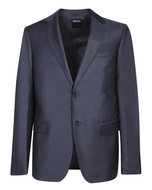 Zegna Blue Two Piece Tailored Suit for men