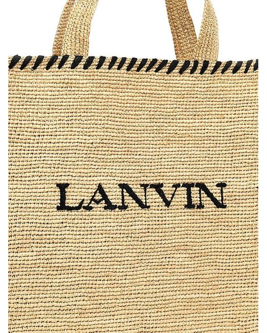 Lanvin Natural Logo Shopping Bag