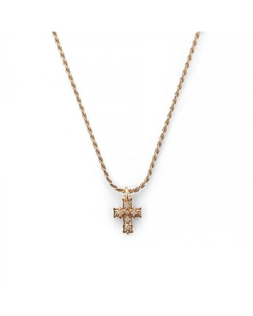 Emanuele Bicocchi Metallic Diamond Cross Pendant Necklace