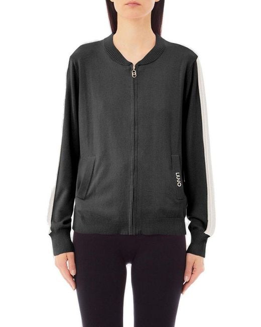 Liu Jo Black Embellished Zipped Cardigan