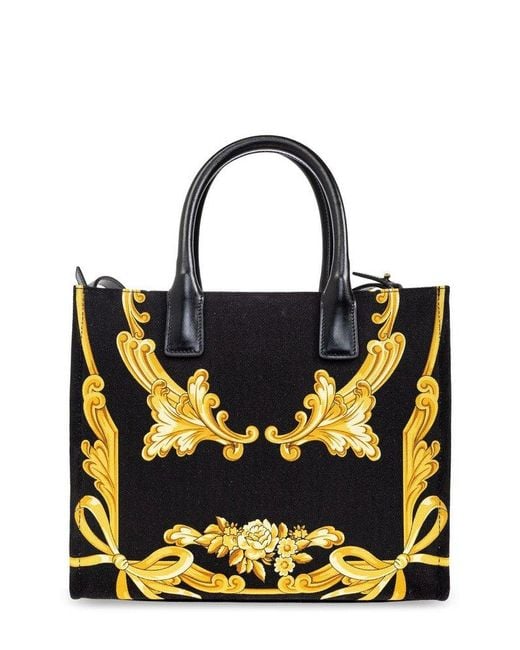 Versace Black La Medusa Small Top Handle Bag