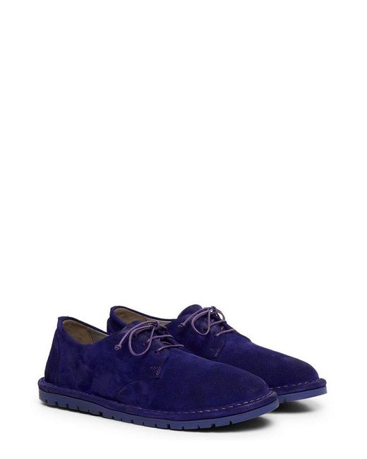 Marsèll Purple Round-toe Lace-up Oxford Shoes