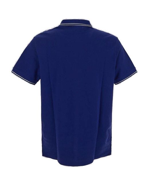 Stone island blue store polo shirt