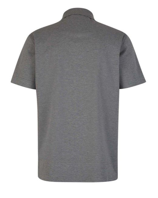 Givenchy Gray 4g Embroidered Short-sleeved Polo Shirt for men