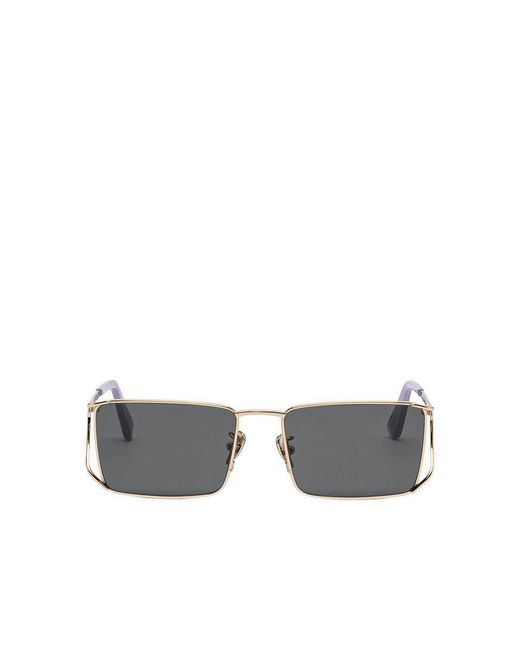 Retrosuperfuture Gray Atlas Rectangular Frame Sunglasses for men
