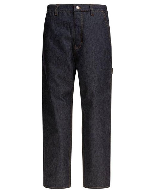 Stussy Blue Oversized Carpenter Denim Jeans for men