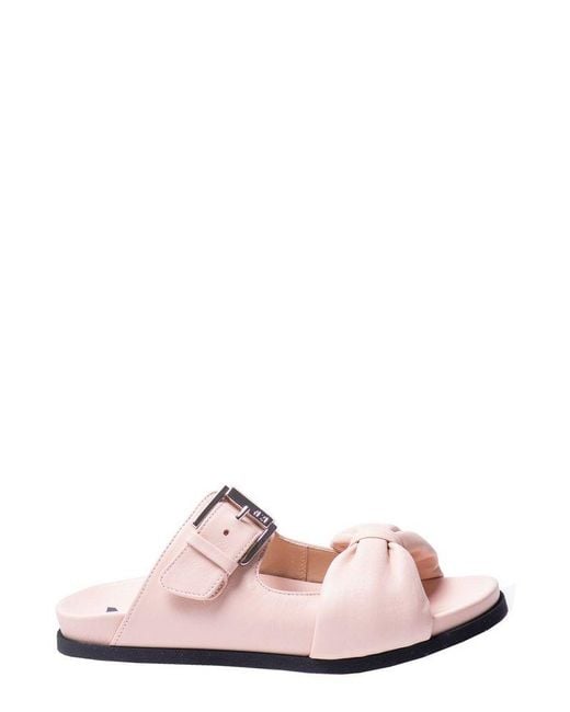 N°21 Pink Bow-Detailed Slip-On Slides