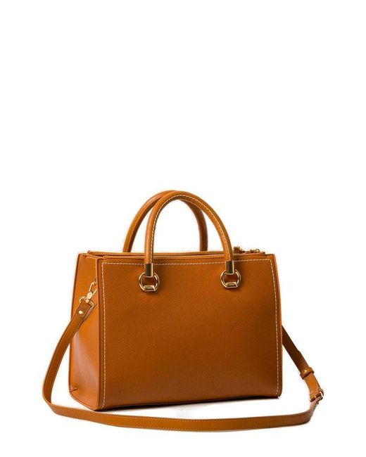 Liu Jo Brown Logo Lettering Handbag