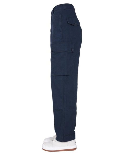 Nigel Cabourn Blue Dutch Cargo Pants for men