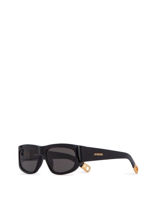 Jacquemus Black Rectangle Frame Sunglasses for men
