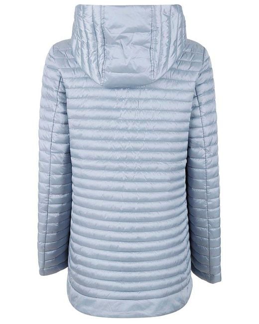Save The Duck Blue Alima Quilted Hooded Jacket