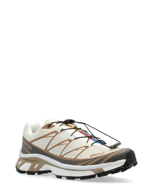 Salomon White Xt-6 Lace-Up Sneakers for men