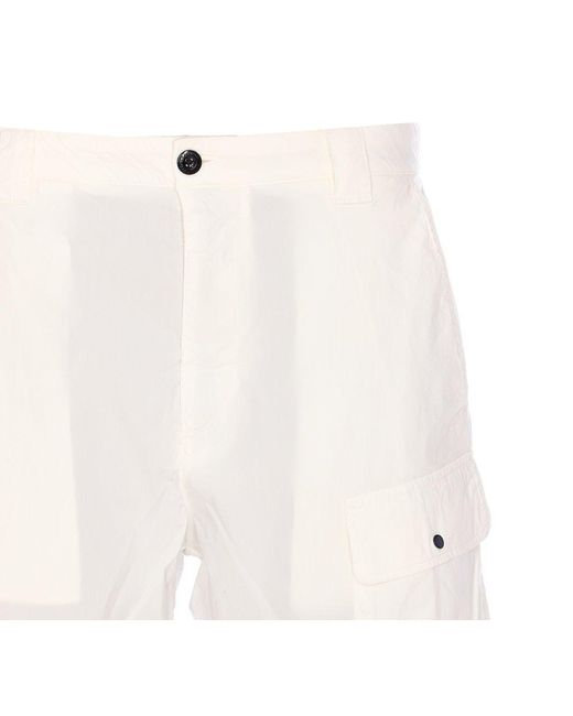 C P Company White Shorts for men