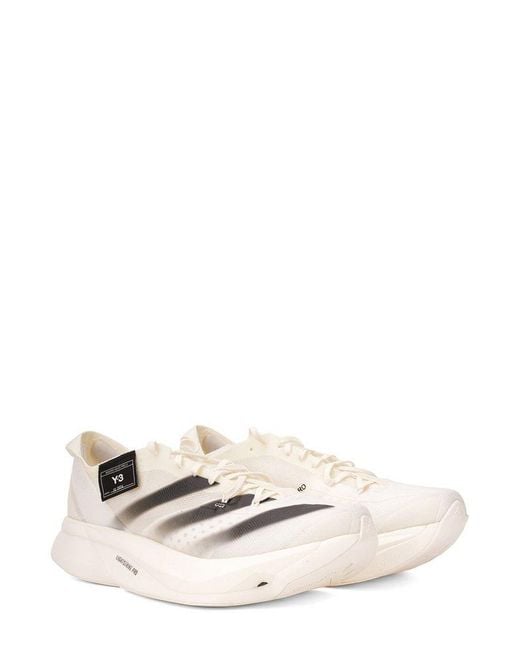Y-3 White Adios Pro 3.0 Running Shoes for men