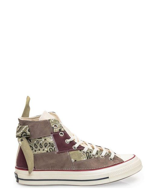 Converse Brown Chuck 70 Paisley Patchwork Sneakers for men