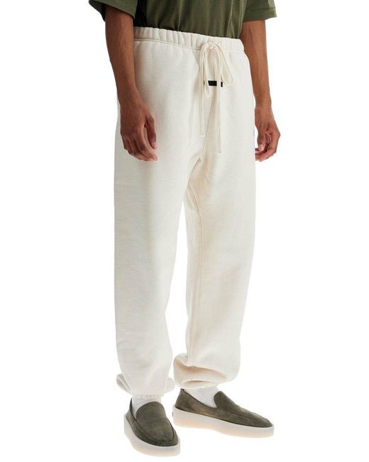 Fear Of God White Fleece Sweatpants Wide Fit for men