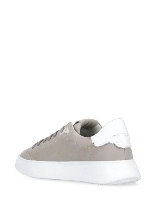 Philippe Model Gray Temple Lace-up Sneakers for men