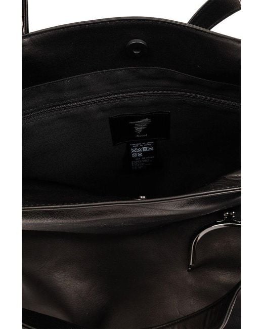 Discord Yohji Yamamoto Black Clasp Top Handle Bag