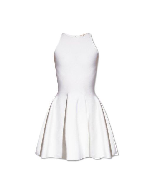 Alexander McQueen White Flared Dress,