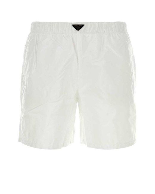 Prada White Swimsuits for men