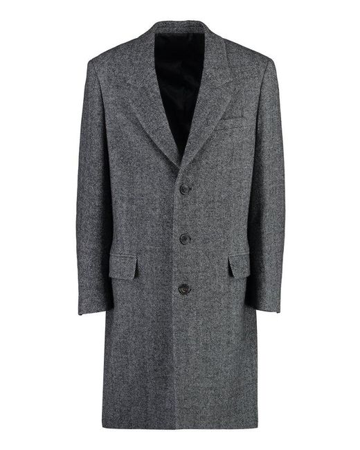 Isabel Marant Gray Johel Single-Breasted Wool Coat for men