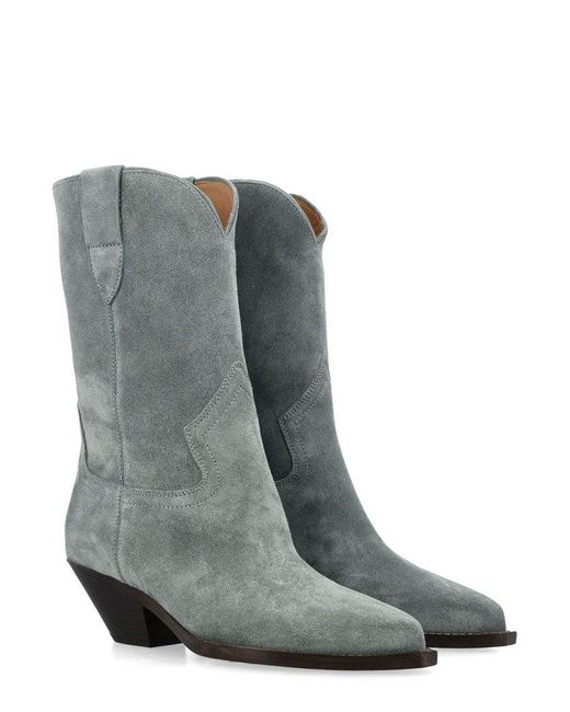 Isabel Marant Gray Pull-on Western Boots