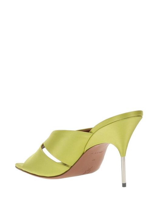 AMINA MUADDI Yellow Samantha Crossed Slippers