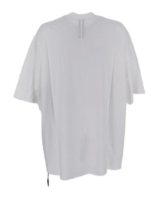Rick Owens Gray Tommy Star Printed Oversized T-shirt for men