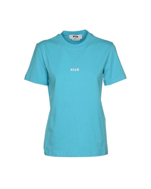 MSGM Blue T-Shirts And Polos