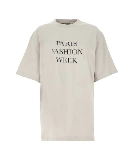 Balenciaga Gray Paris Fashion Week Print T-shirt for men