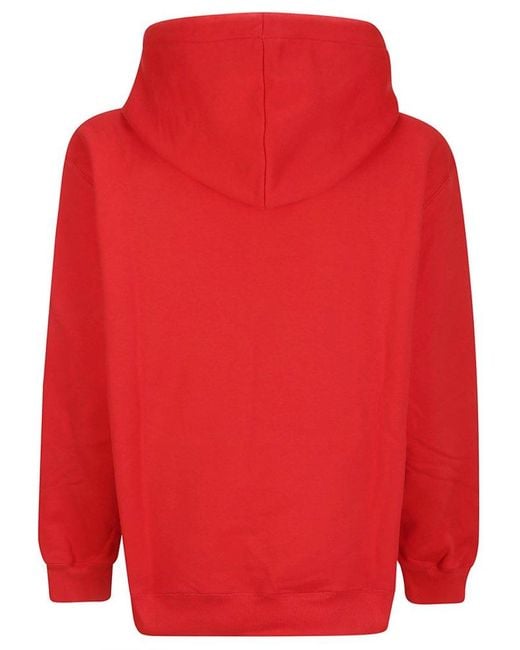 Lanvin Red Cny Oversized Hoodie for men