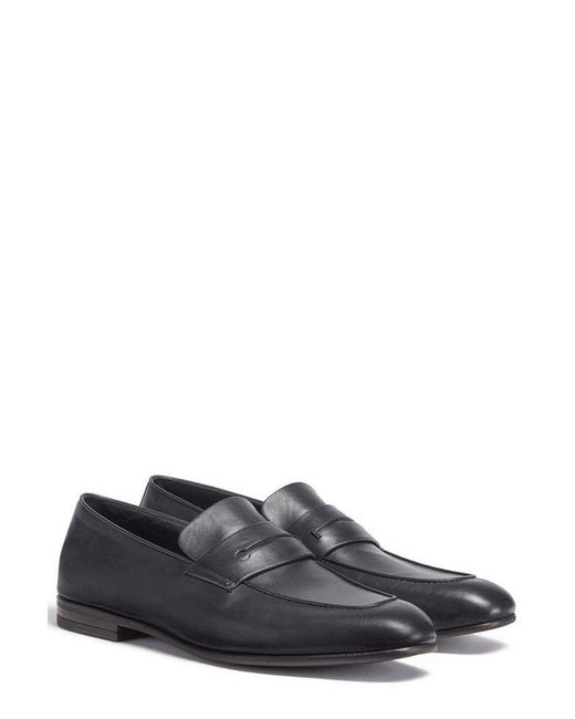 Zegna Gray Lasola Slip-On Loafers for men