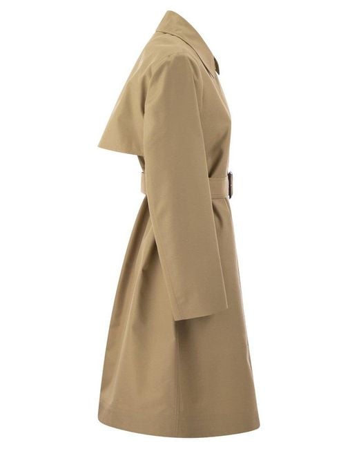 Weekend by Maxmara Natural Vanda Single Breasted Trench Coat In Drip Proof Cotton Gabardine