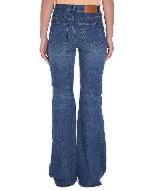 Chloé Blue High-Waisted Flared Jeans